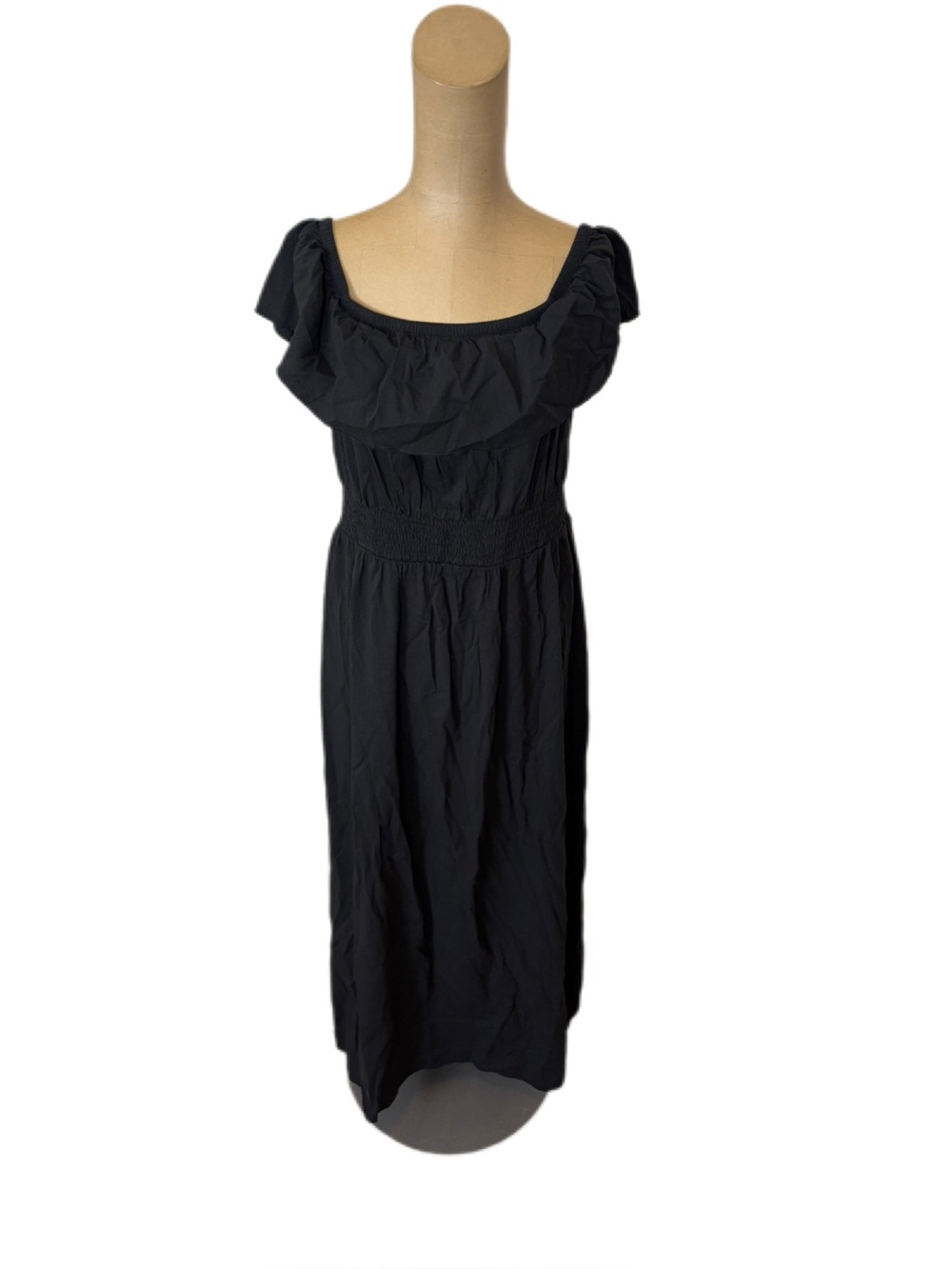NWT! Old Navy Maxi Black Cotton Blend Dress Size Large
